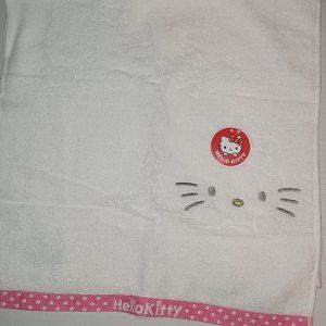 Hello Kitty Sanrio Cotton Hand Towel White Kawaii New